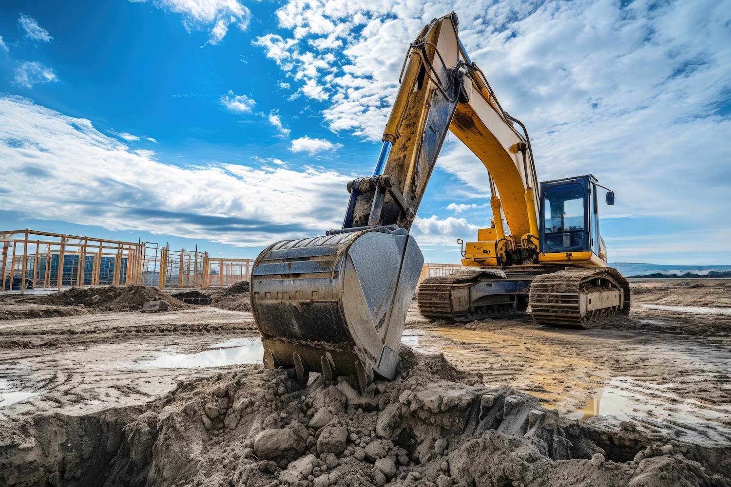 Finor Finance Construction machine digging a hole